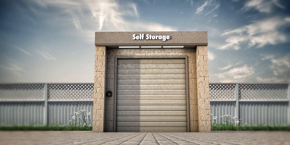 illustration of a self storage unit