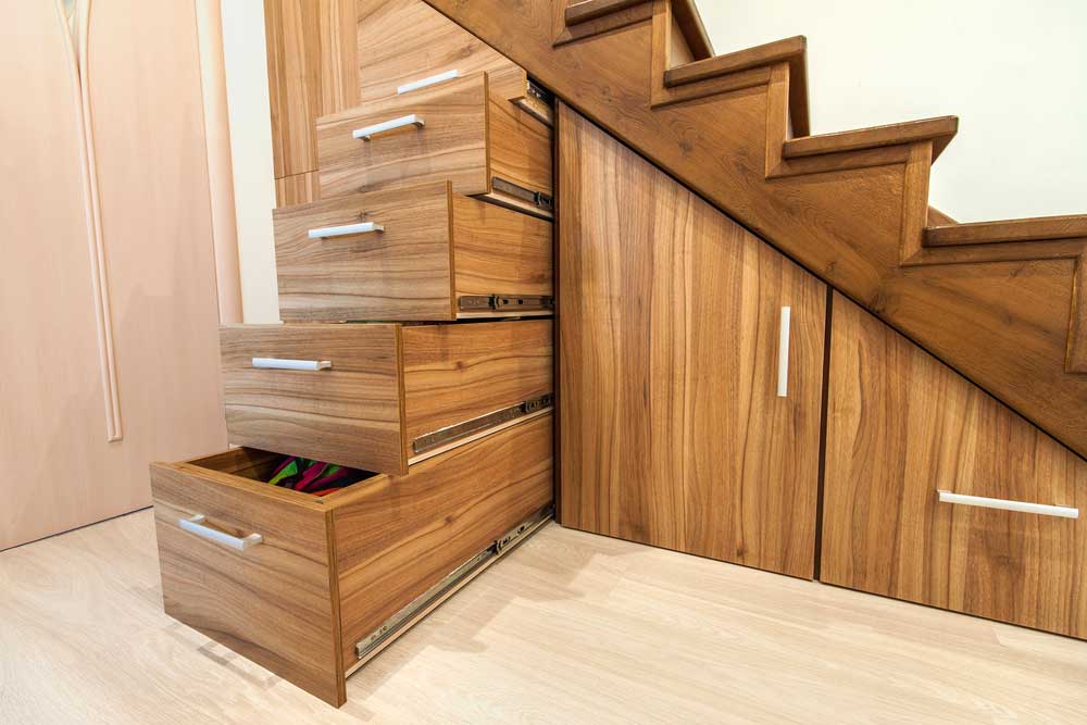 storage under stairs