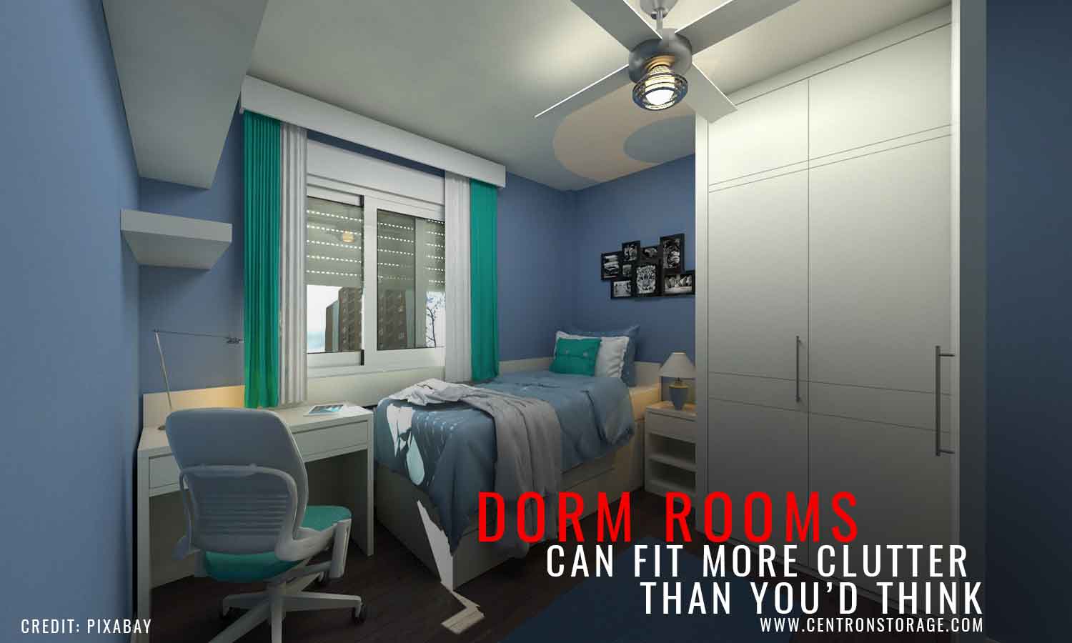 Dorm rooms can fit more clutter than you’d think