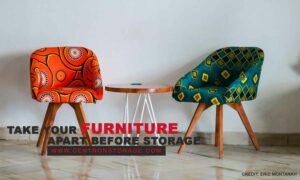 Take your furniture apart before storage