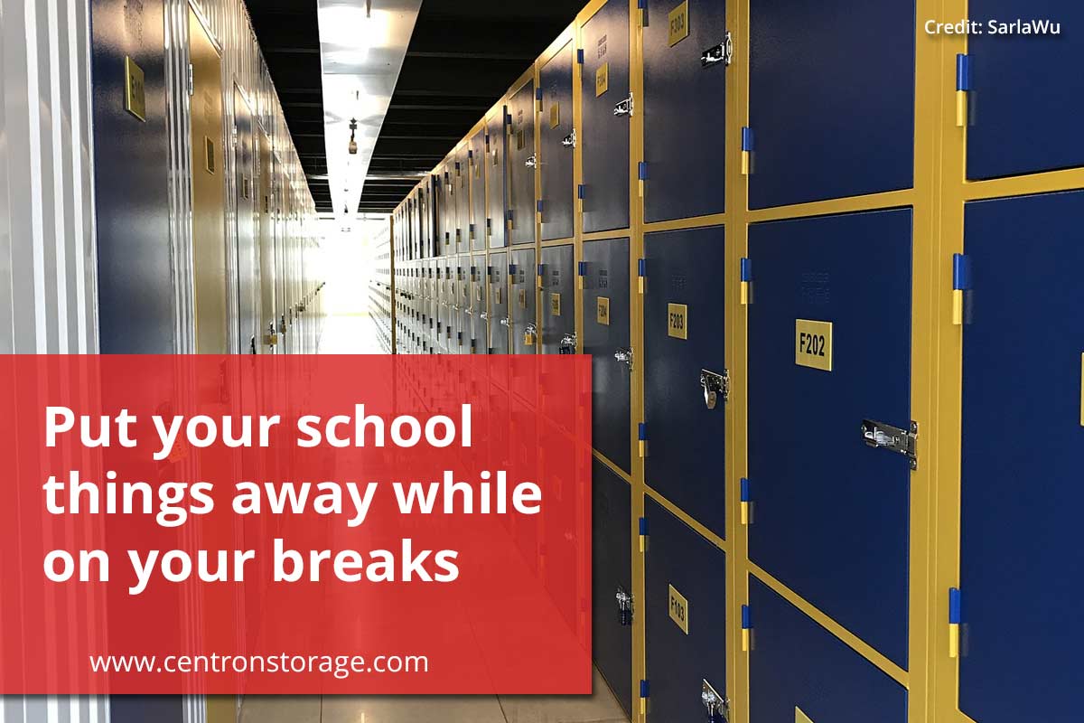 Put your school things away while on your breaks