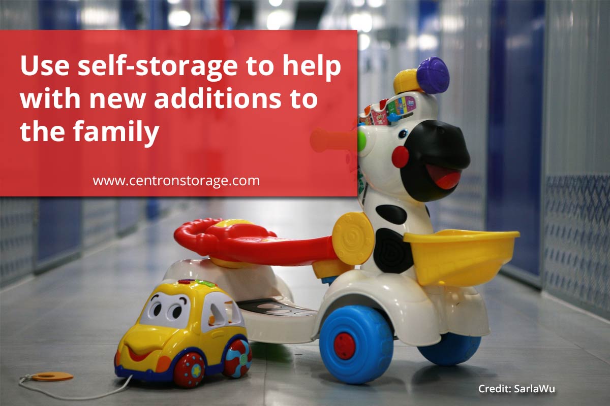 Use self-storage to help with new additions to the family