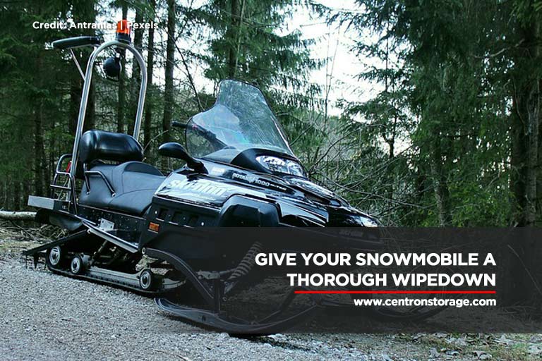 Give your snowmobile a thorough wipedown