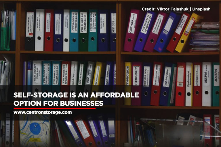 Self-storage is an affordable option for businesses