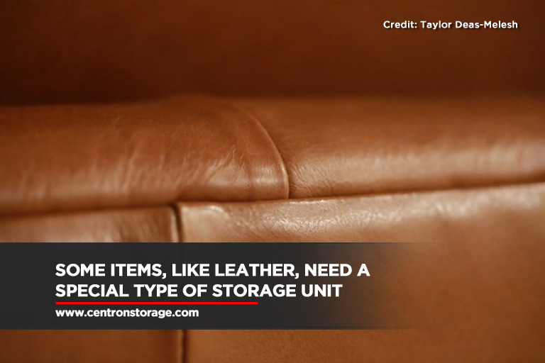 Some items, like leather, need a special type of storage unit