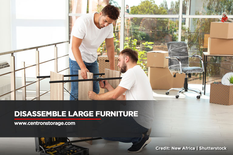 Disassemble large furniture