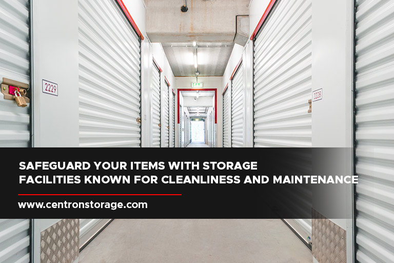 Safeguard your items with storage facilities known for cleanliness and maintenance