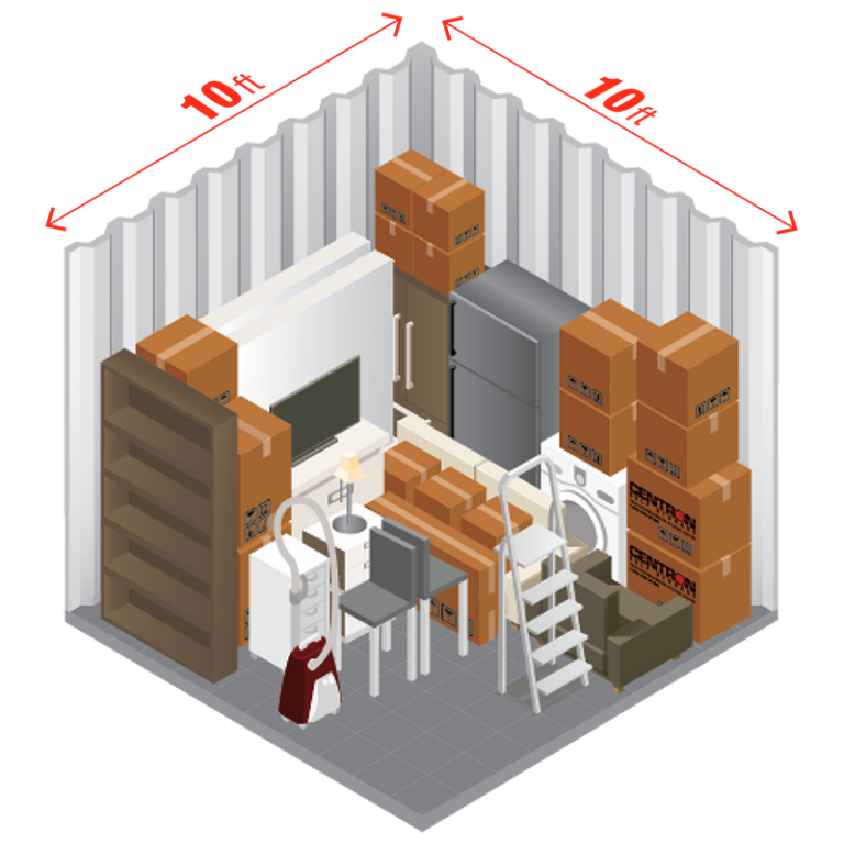 10 x 10 storage unit example