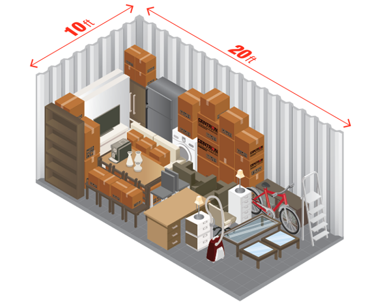 10 x 20 storage unit size example