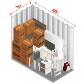 5 x 10 storage unit example