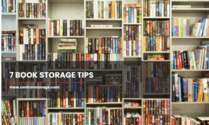 bookshelves with graphic overlayed