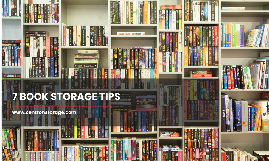 bookshelves with graphic overlayed